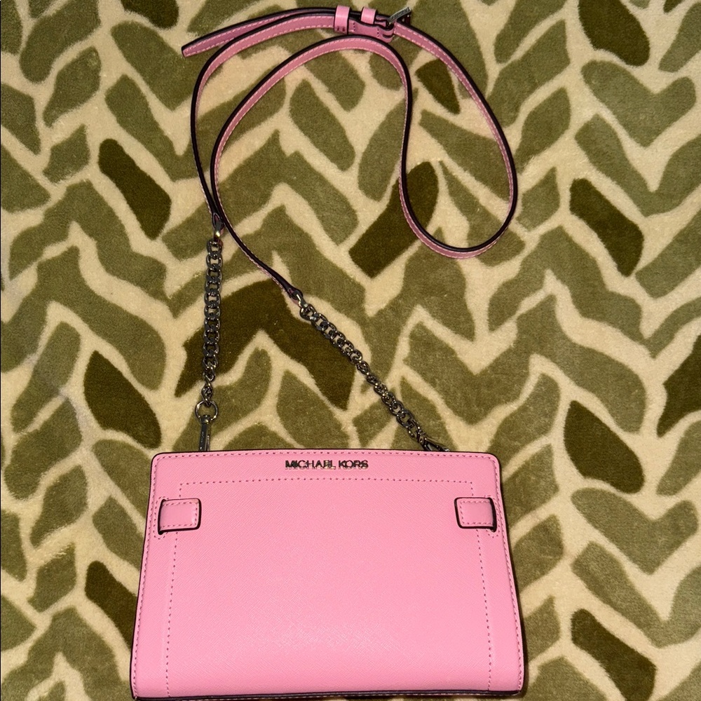 Michael Kors Pink Crossbody Bag with Chain Strap